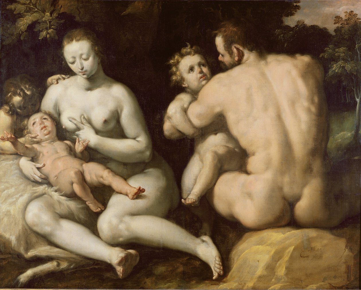 La familia de Noé de Cornelis Cornelisz van Haarlem