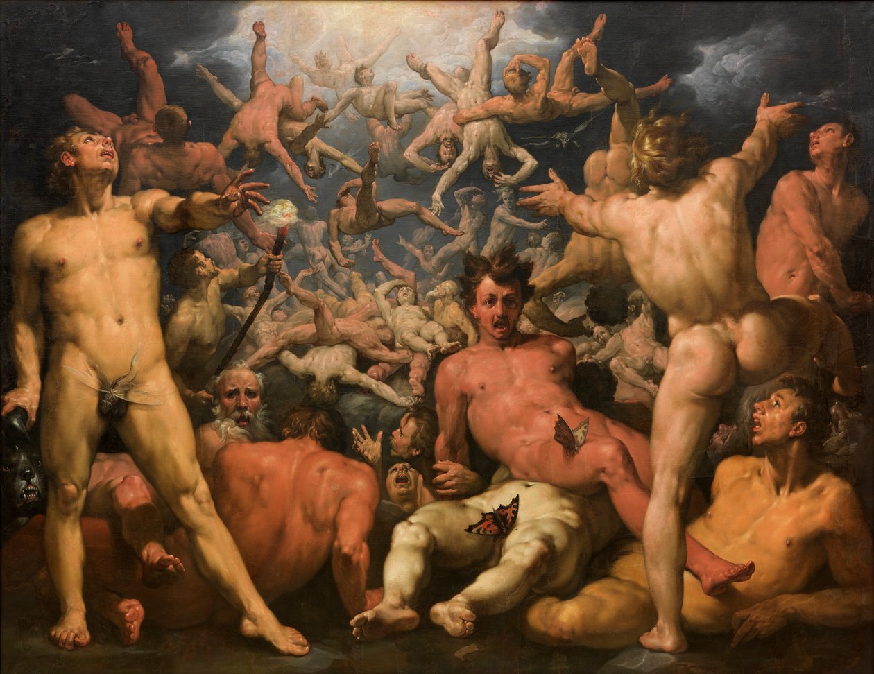 La caída de los titanes, 1588-90 de Cornelis Cornelisz van Haarlem