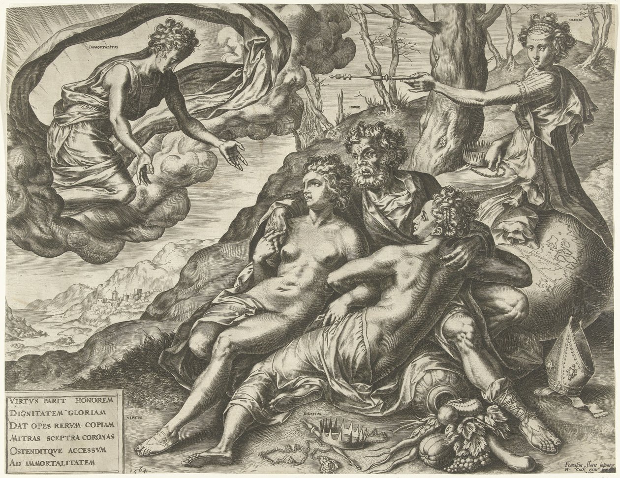 Alegoría de la Inmortalidad de las Virtudes de Cornelis Cort