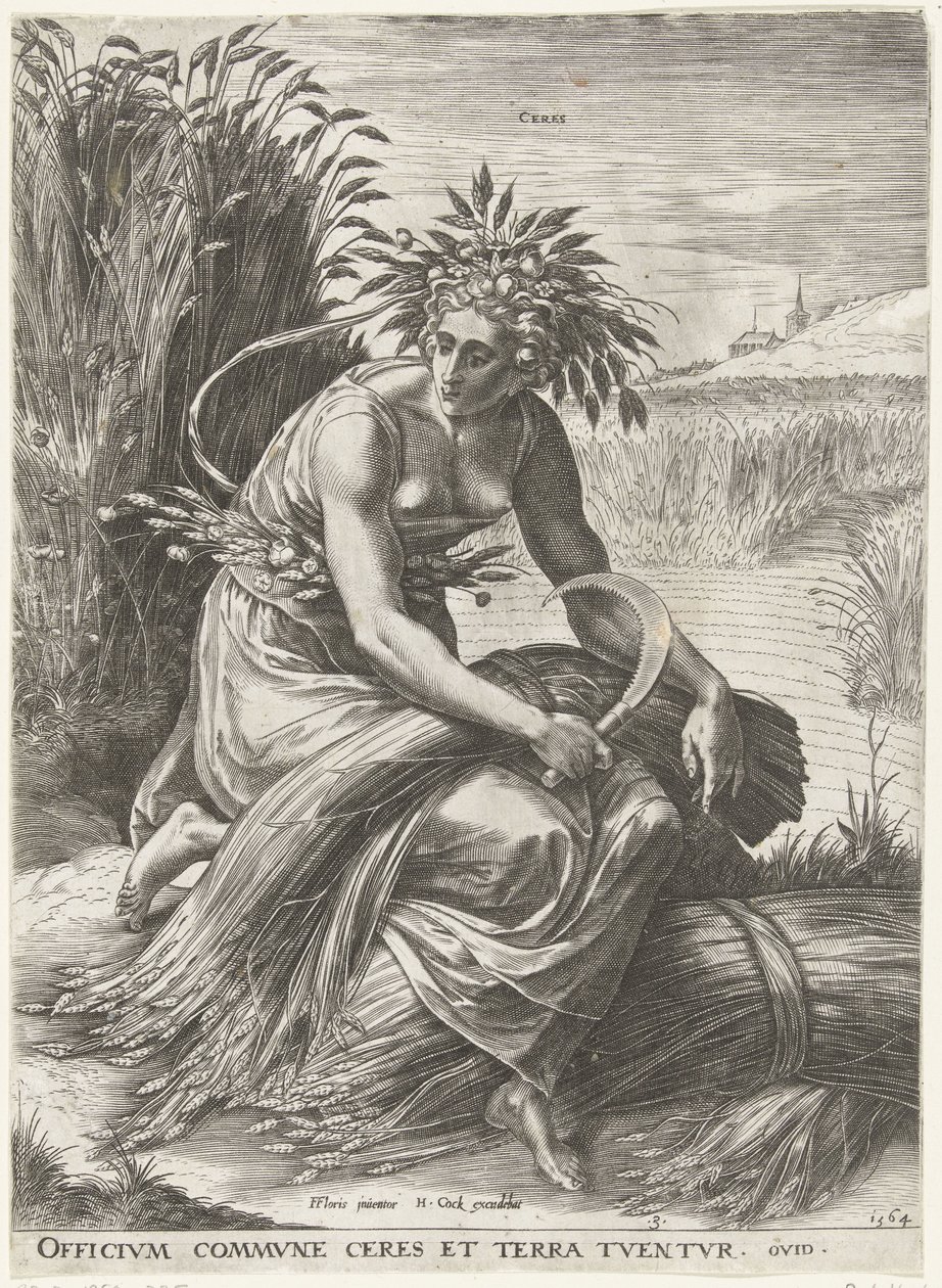 Ceres Diosas y ninfas (título de la serie) de Cornelis Cort