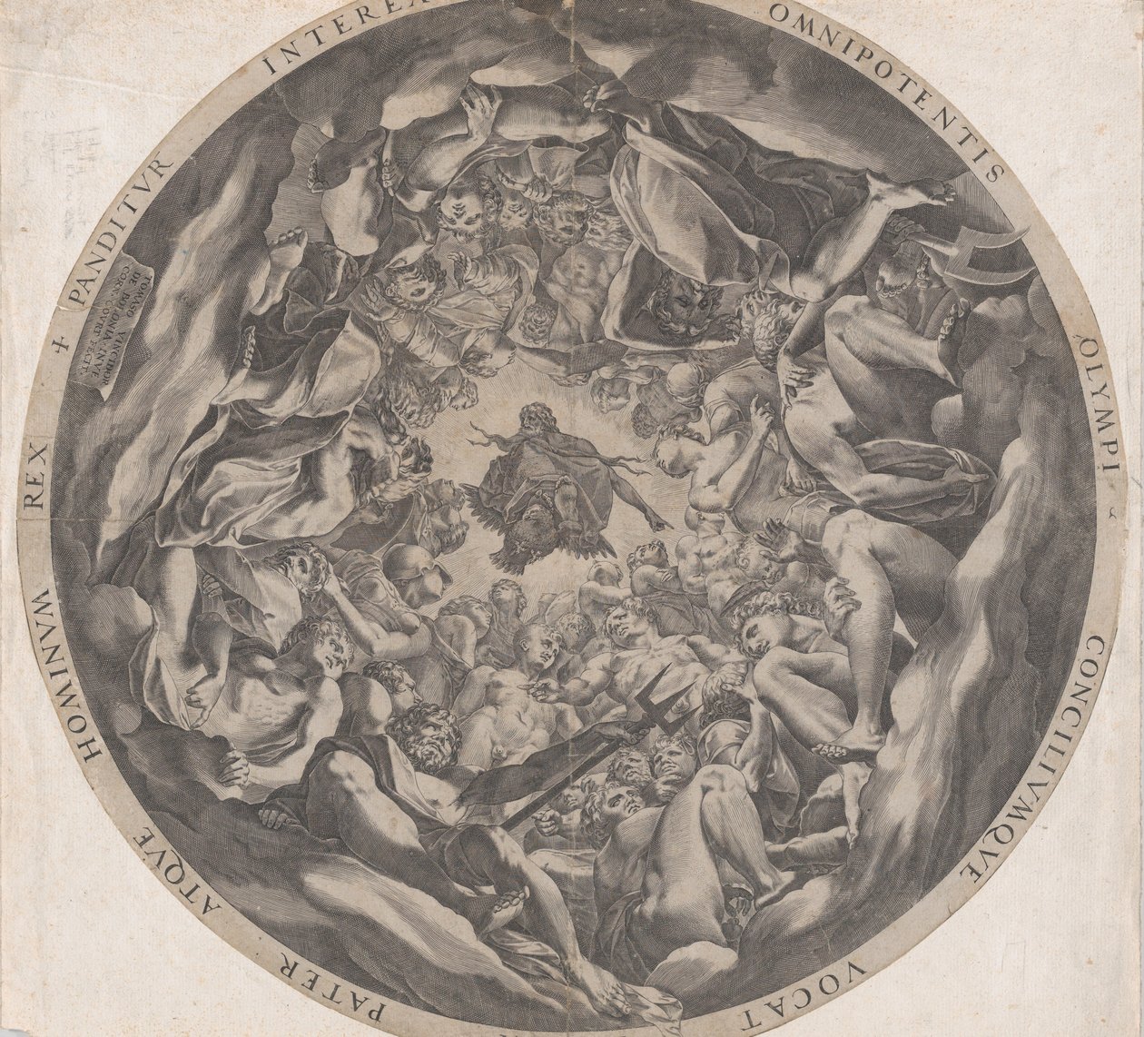Concurso de los dioses en el Monte Olimpo, 1565 de Cornelis Cort