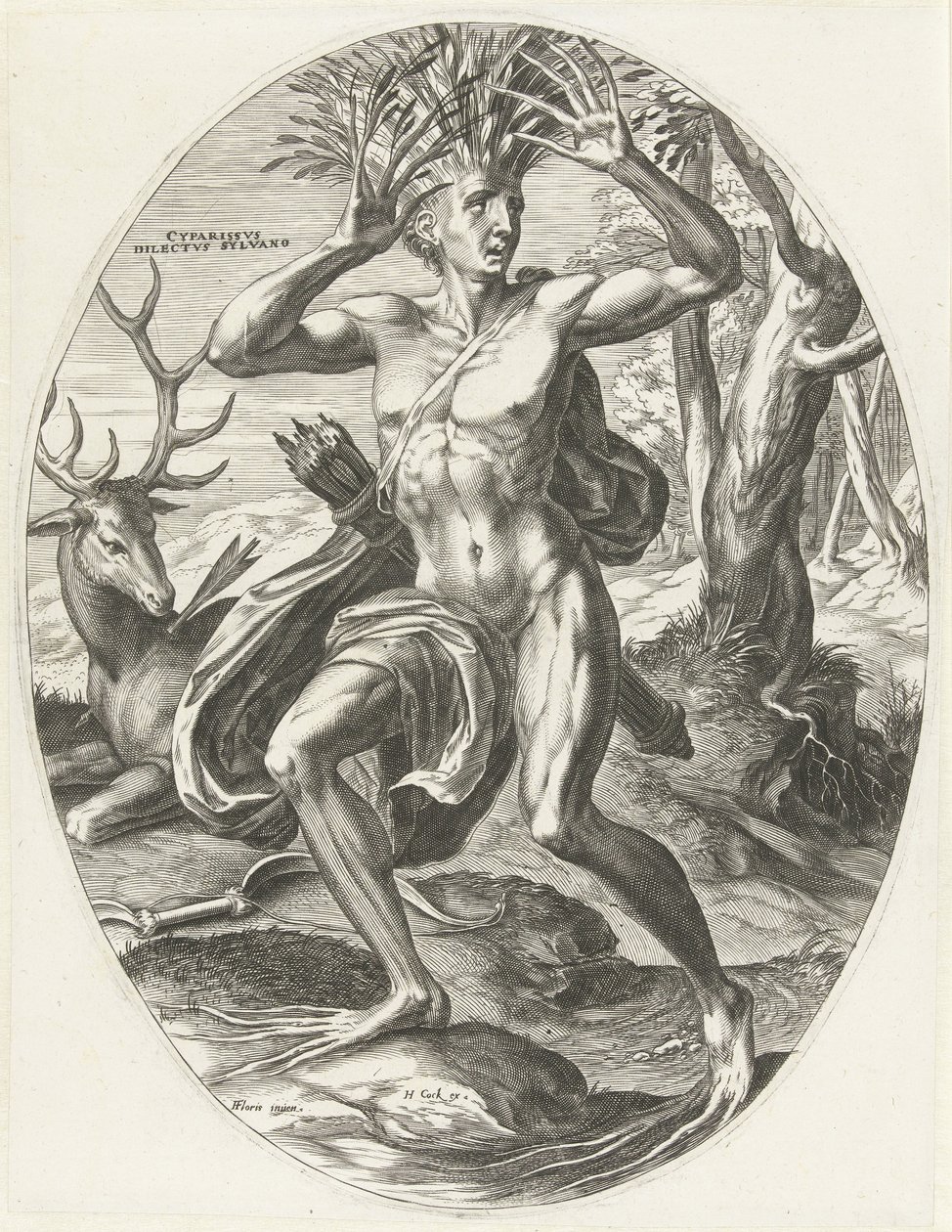 Cipariso Dioses de la agricultura (título de la serie) de Cornelis Cort