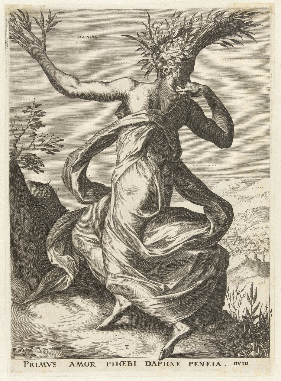 Dafne Diosas y ninfas (título de la serie) de Cornelis Cort