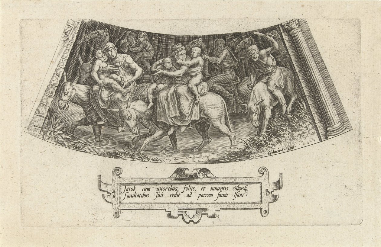 El regreso de Jacob a Canaán La historia de Jacob (título de la serie) de Cornelis Cort