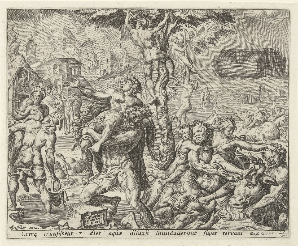 el diluvio Historia de Noé (título de la serie) de Cornelis Cort