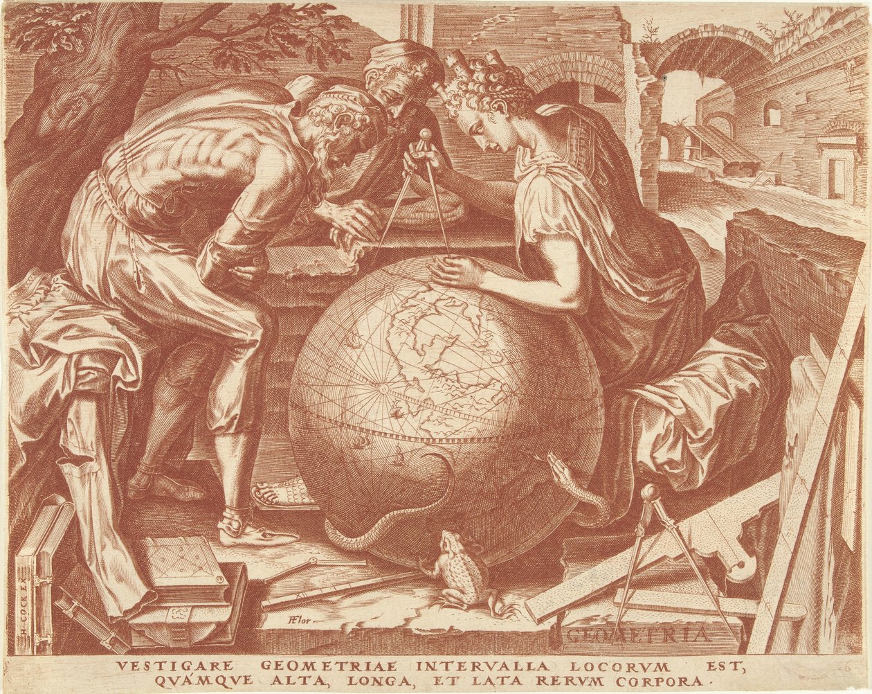Geometría (Geometría) Las siete artes liberales (título de la serie) de Cornelis Cort