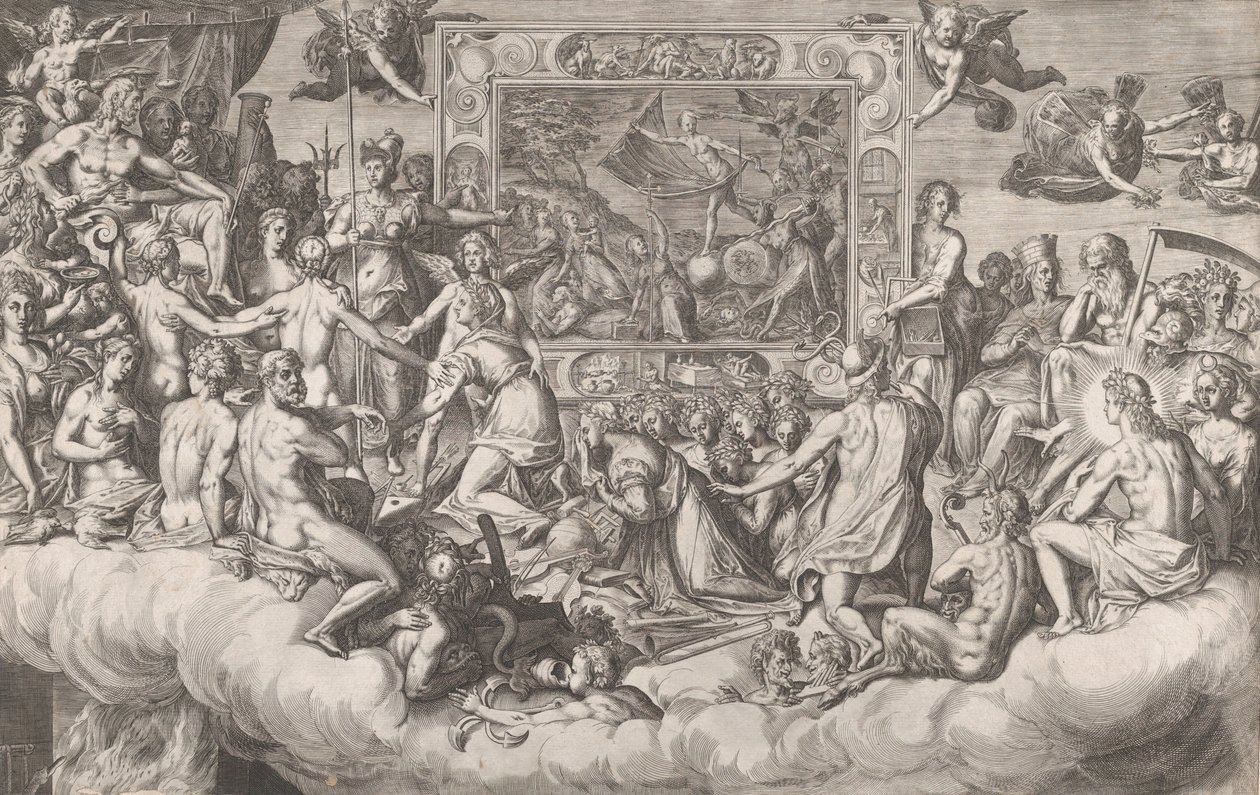 Lamento del arte de la pintura (parte superior) de Cornelis Cort