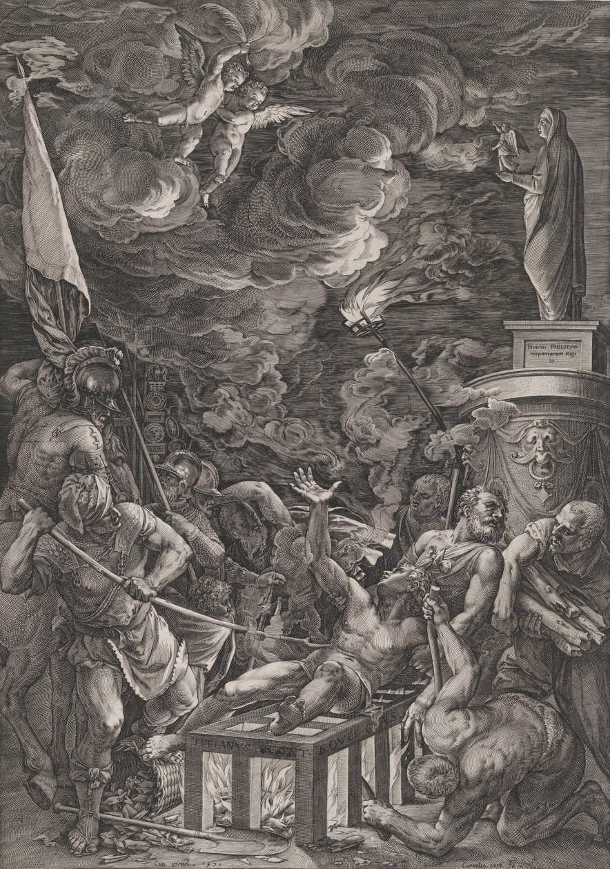 Martirio de San Lorenzo, 1571 de Cornelis Cort