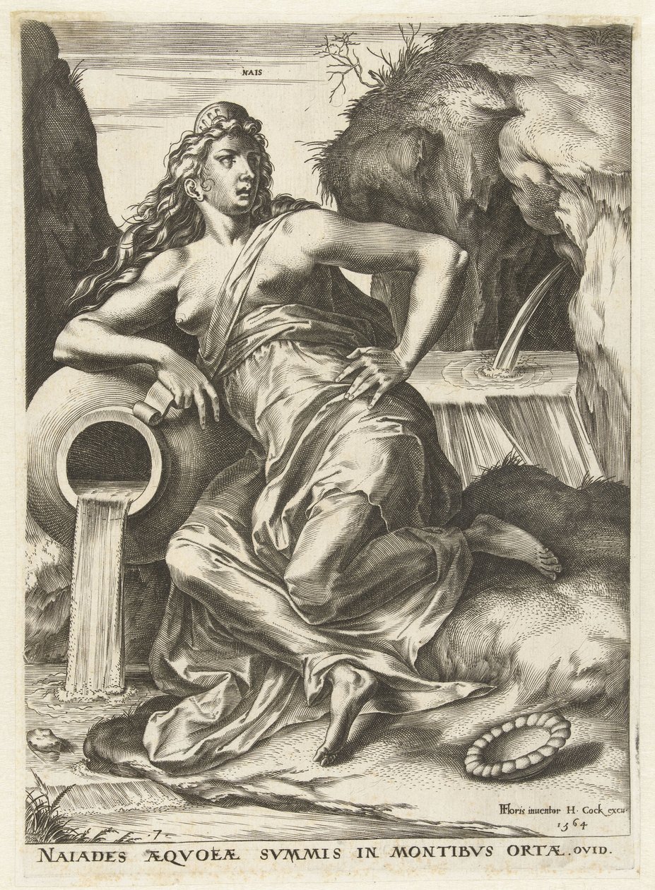 náyade Diosas y ninfas (título de la serie) de Cornelis Cort