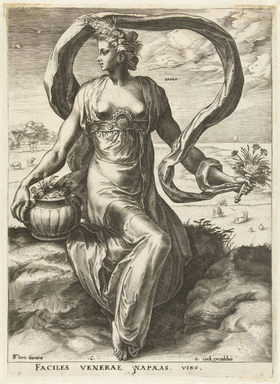 Napaea Diosas y ninfas (título de la serie) de Cornelis Cort