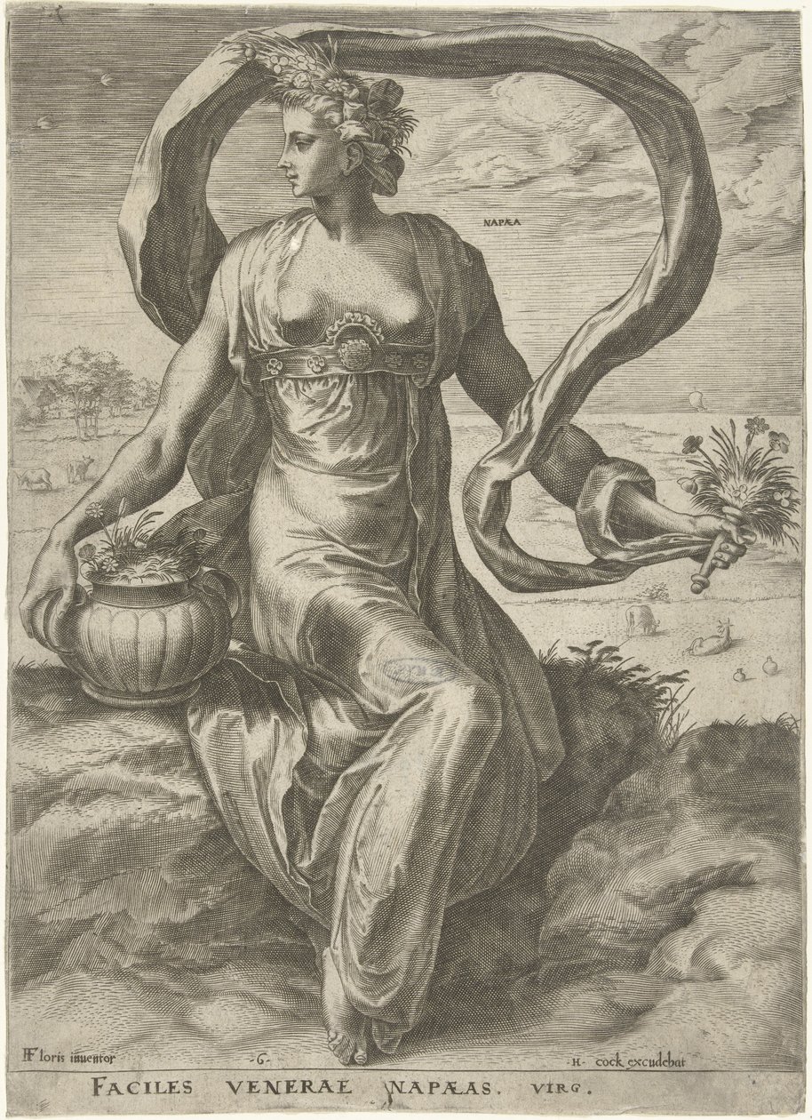 Napaea Diosas y ninfas (título de la serie) de Cornelis Cort
