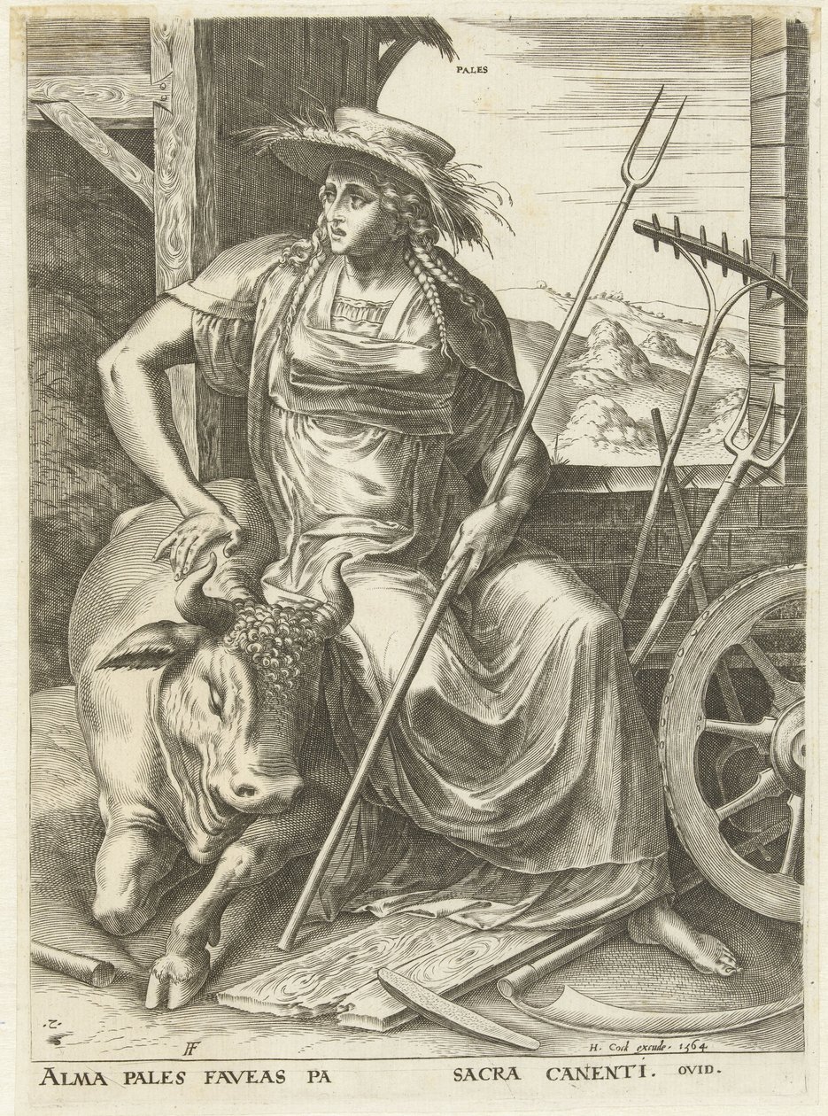 palidece Diosas y ninfas (título de la serie) de Cornelis Cort