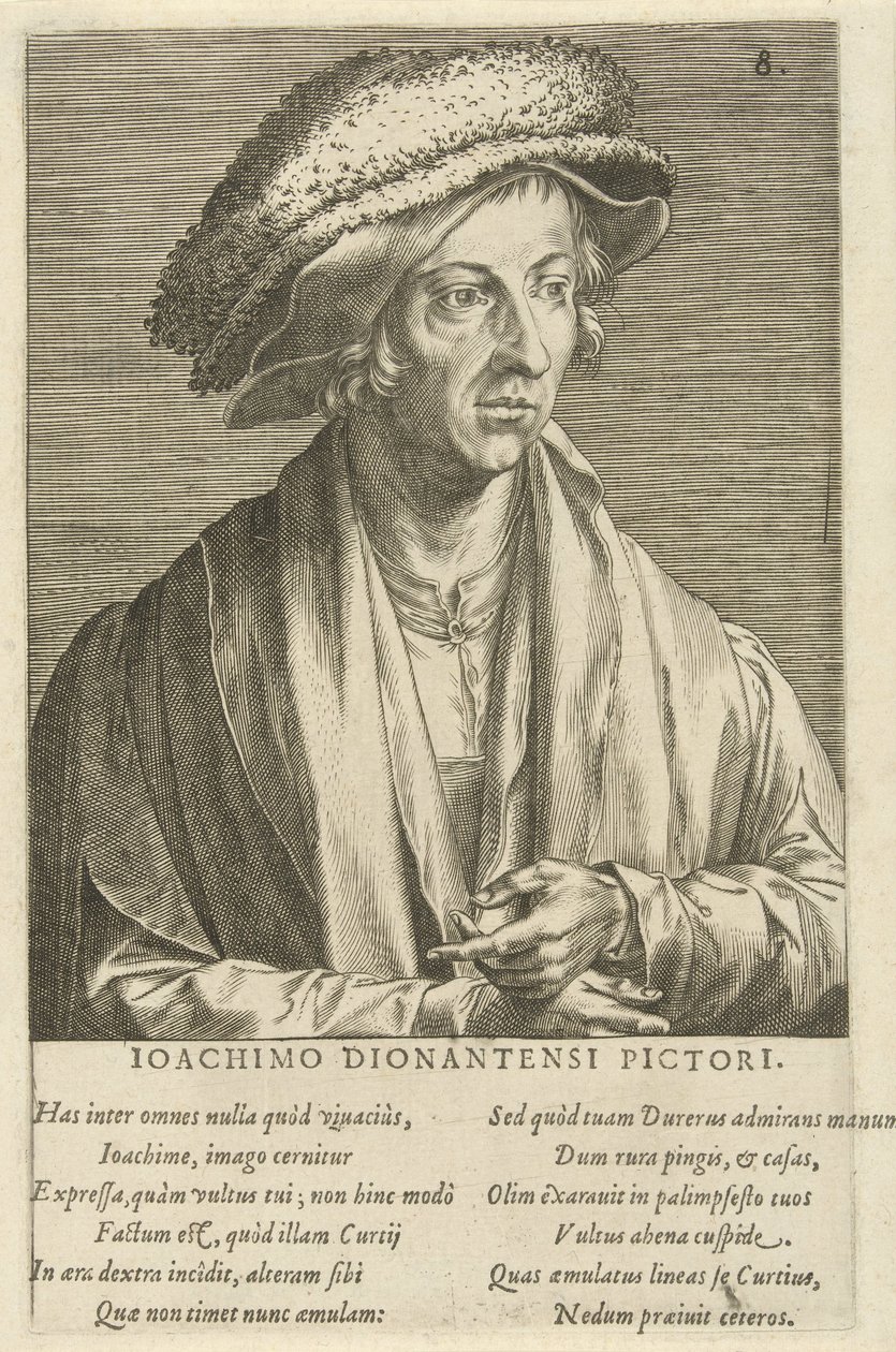 Retrato del pintor Joachim Patinier de Cornelis Cort