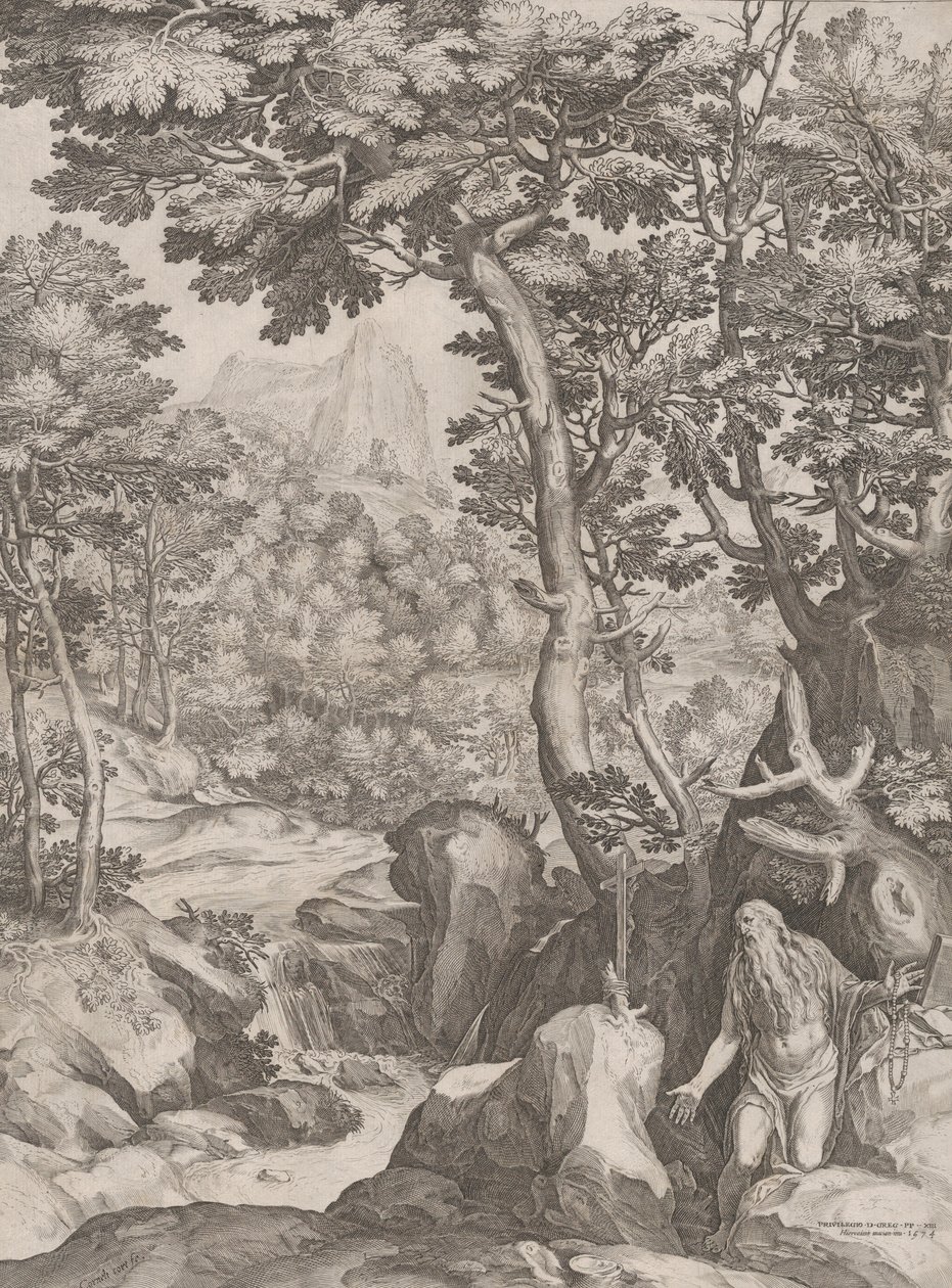 San Onofre en el desierto de Cornelis Cort
