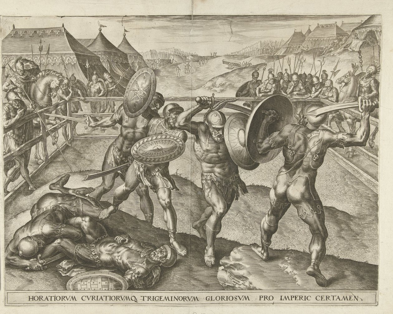 Batalla entre Horacianos y Curatianos de Cornelis Cort