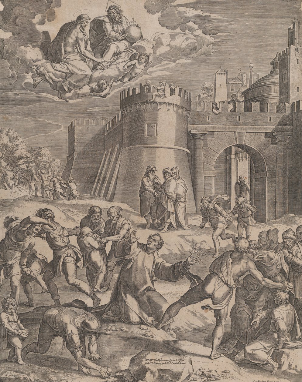 El Martirio de San Esteban, 1576 de Cornelis Cort