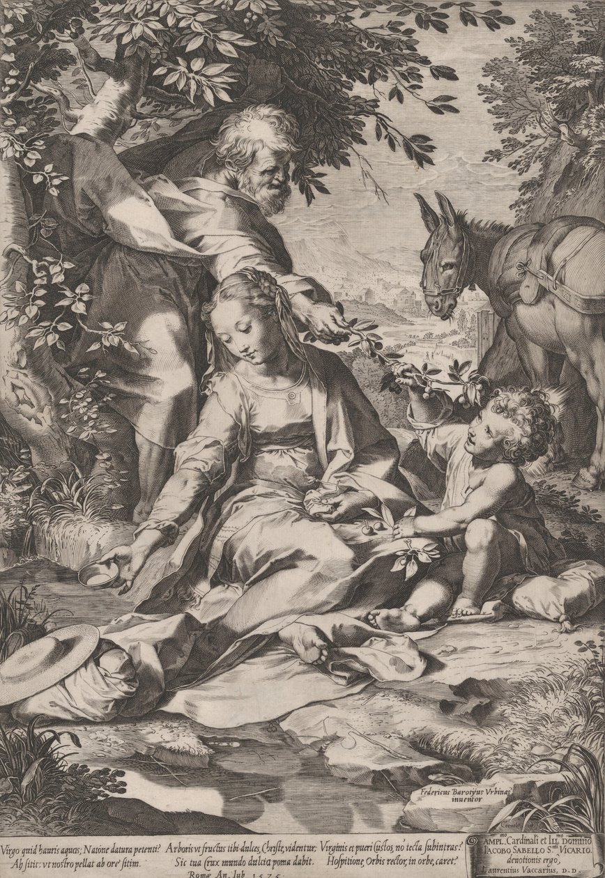 El descanso en el regreso de Egipto de Cornelis Cort