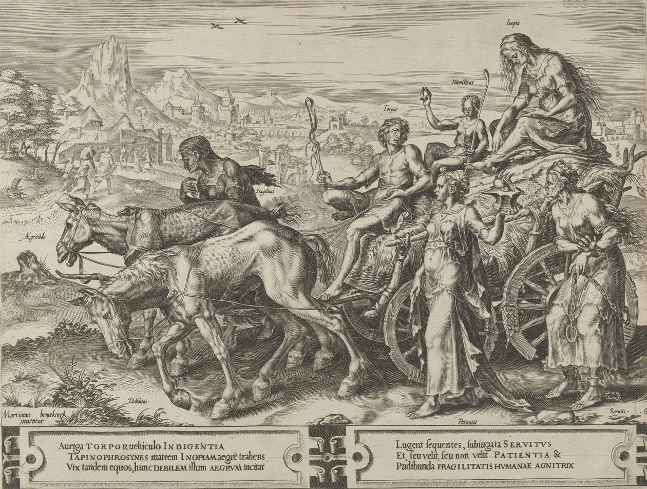El triunfo de la necesidad, del ciclo de las vicisitudes de los asuntos humanos, placa 6, 1564 de Cornelis Cort
