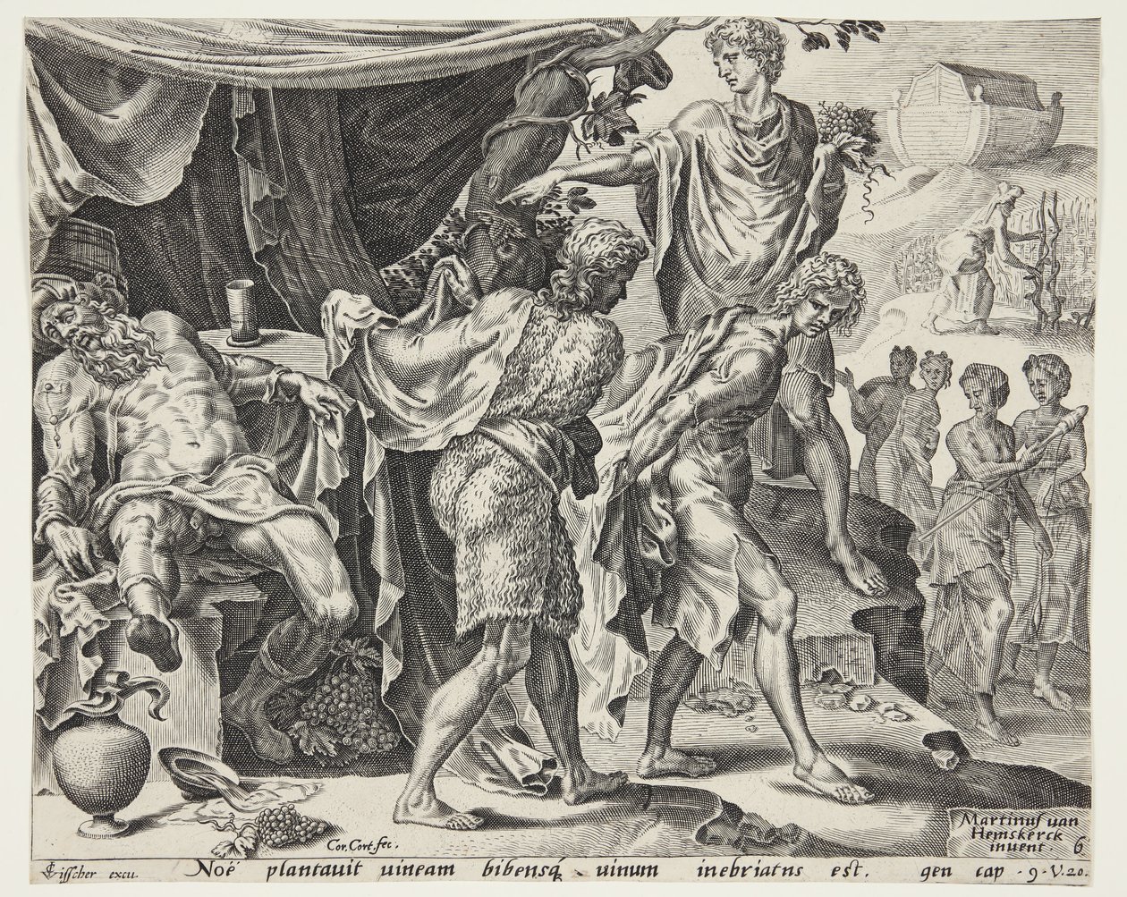 La burla de Noé de Cornelis Cort
