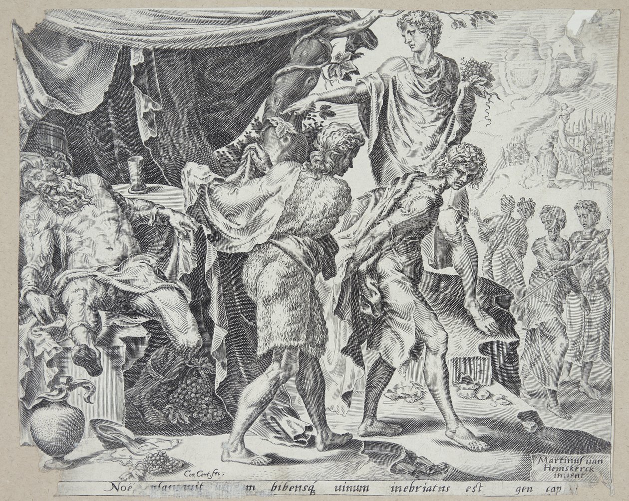 La burla de Noé de Cornelis Cort