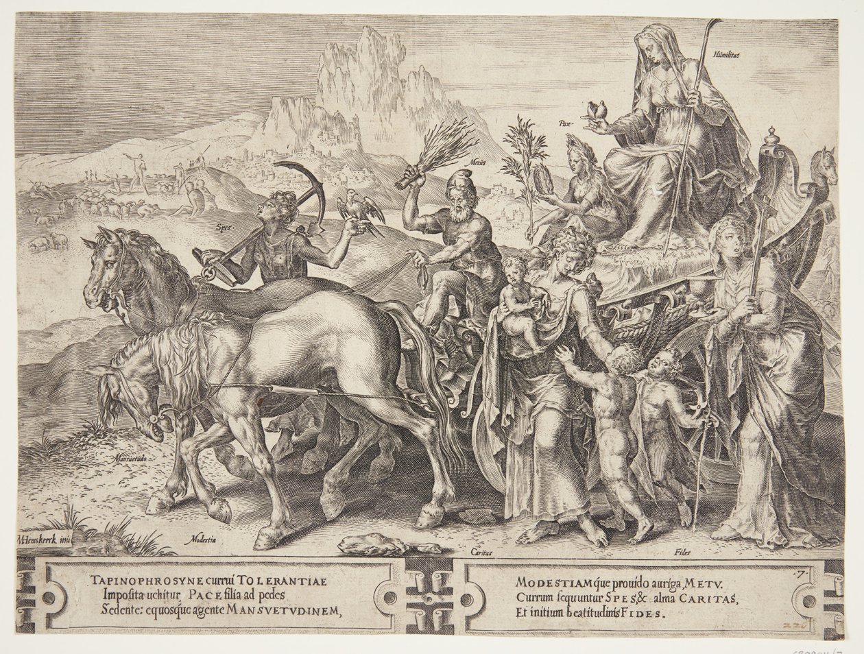 El triunfo de la humildad de Cornelis Cort