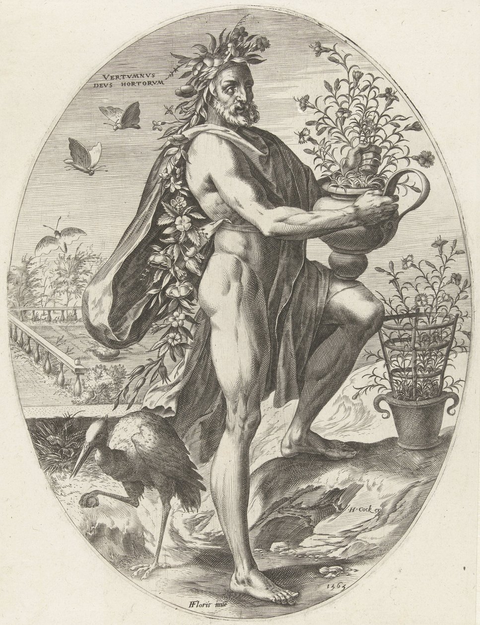 vertumnus Dioses de la agricultura (título de la serie) de Cornelis Cort