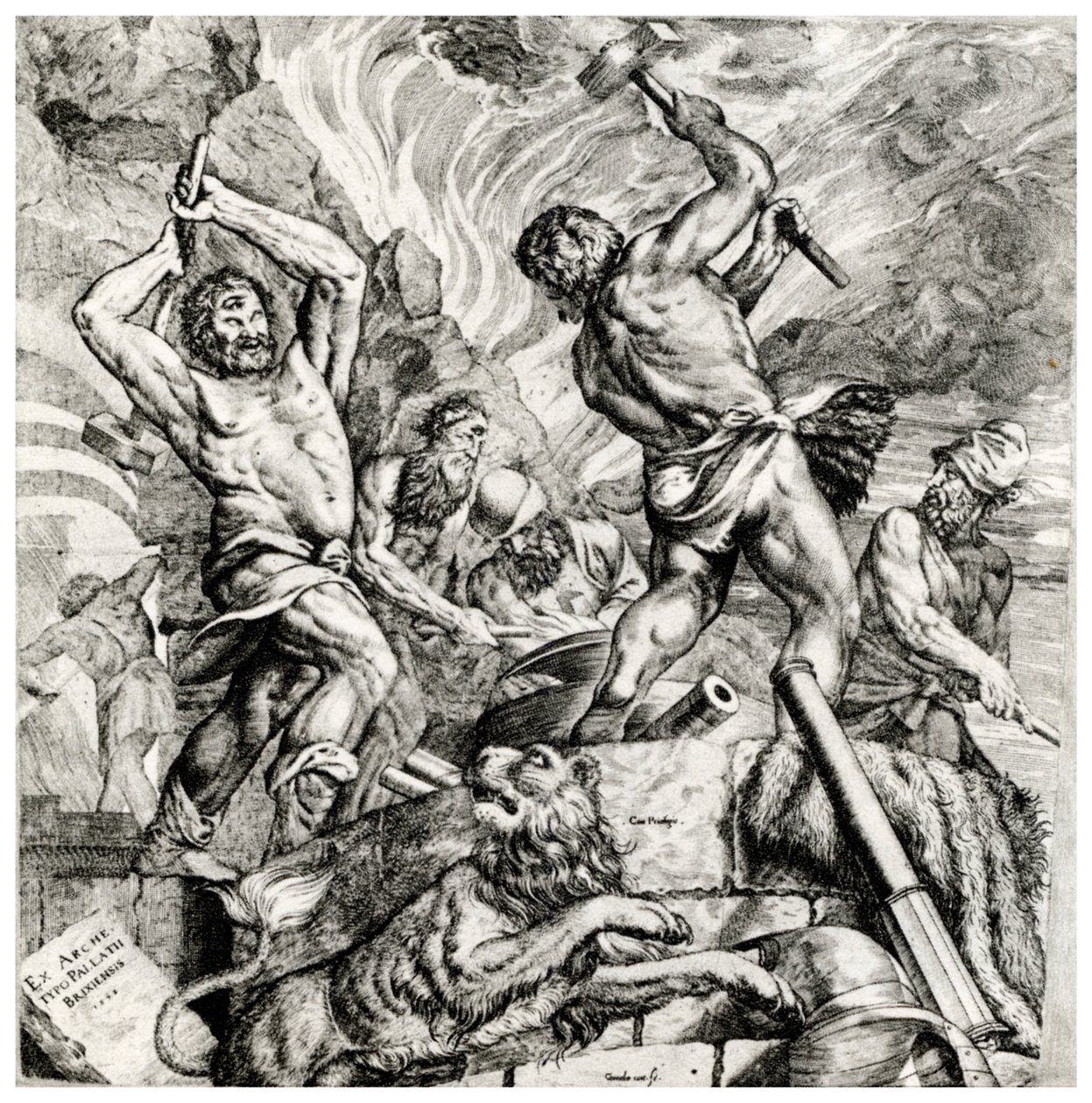 La fragua de Vulcano, siglo XVI, 1937 de Cornelis Cort