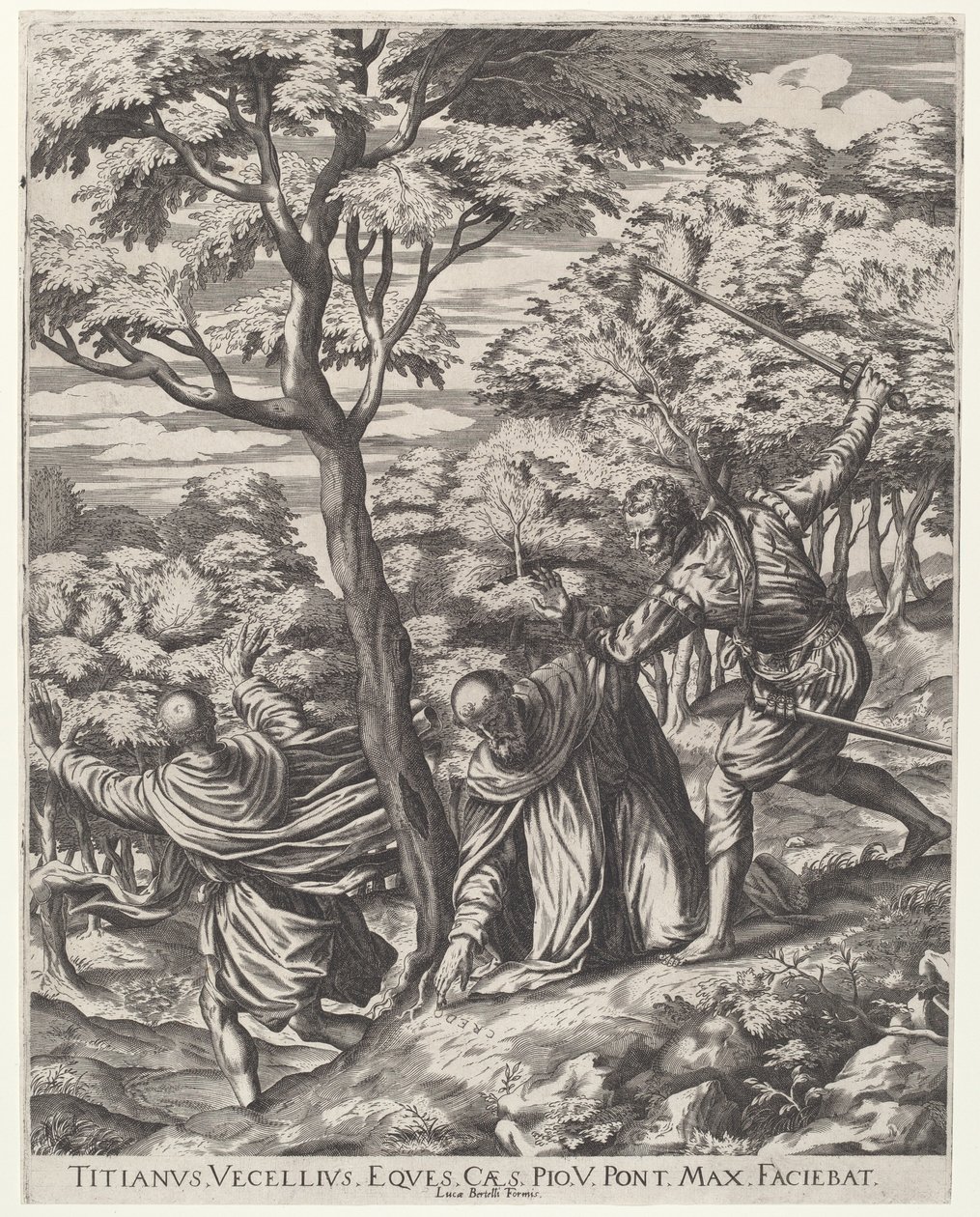 El asesinato de San Pedro Mártir de Cornelis Cort, after Titian