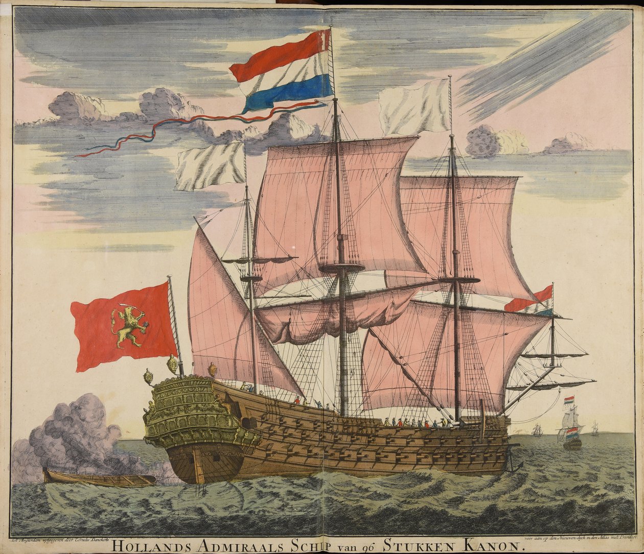 Buque almirante holandés de 96 piezas de cañón de Cornelis Danckerts