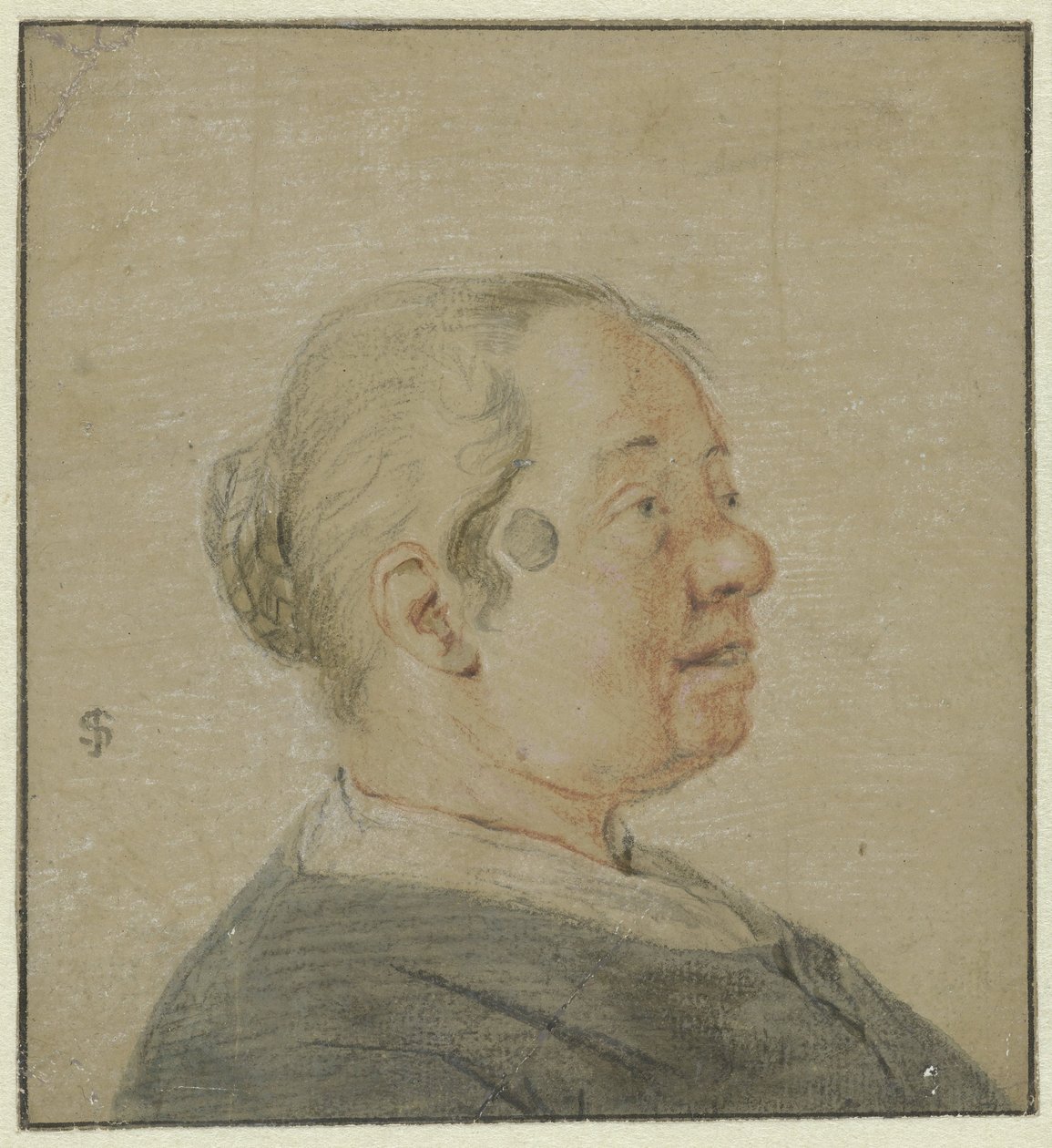 Busto de mujer, perfil derecho de Cornelis Dusart