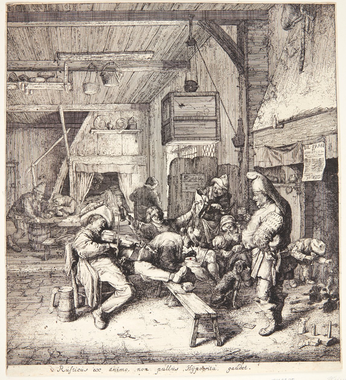 Violinista en una taberna de Cornelis Dusart