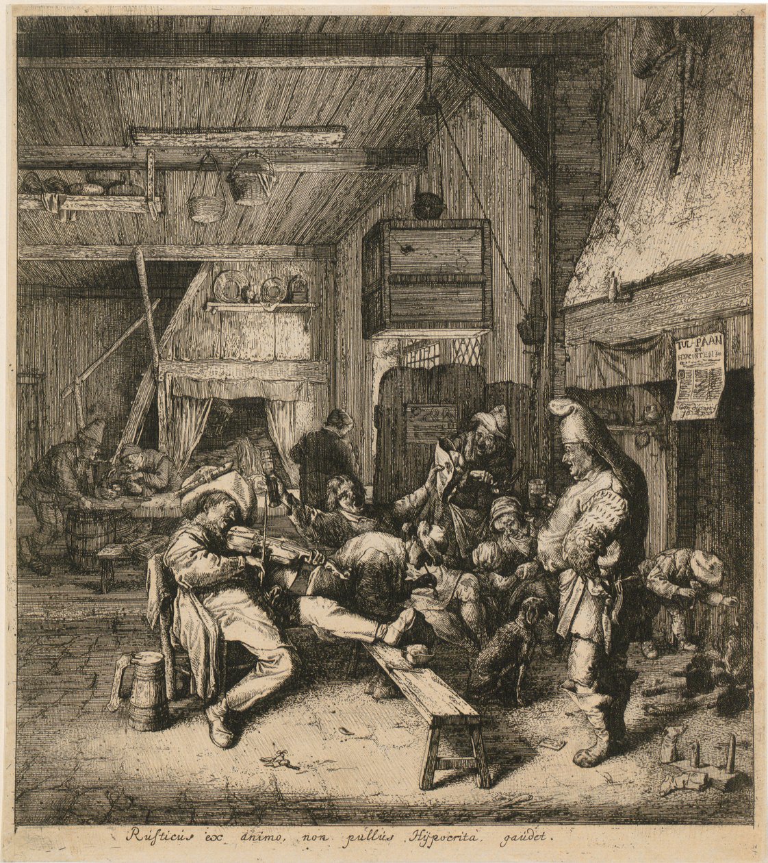 Violinista en una taberna de Cornelis Dusart