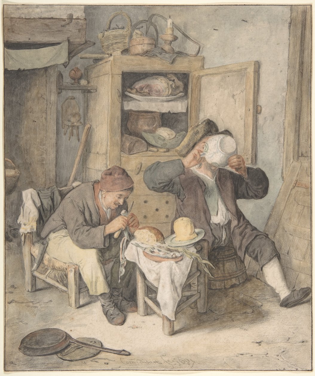 Escena de cocina de Cornelis Dusart