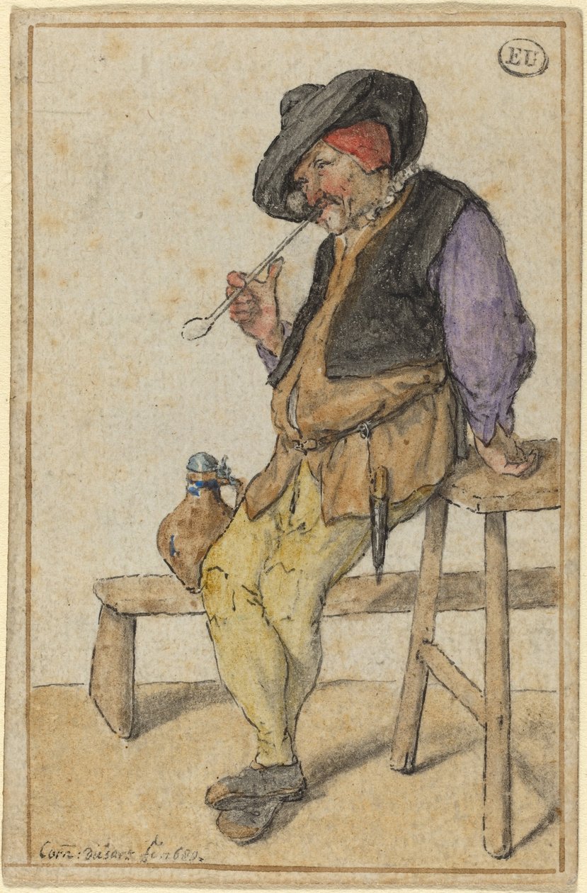 Campesino Fumando de Cornelis Dusart