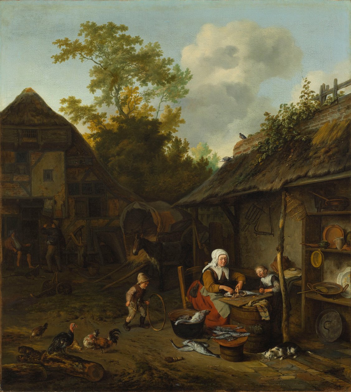 Limpiando pescado de Cornelis Dusart