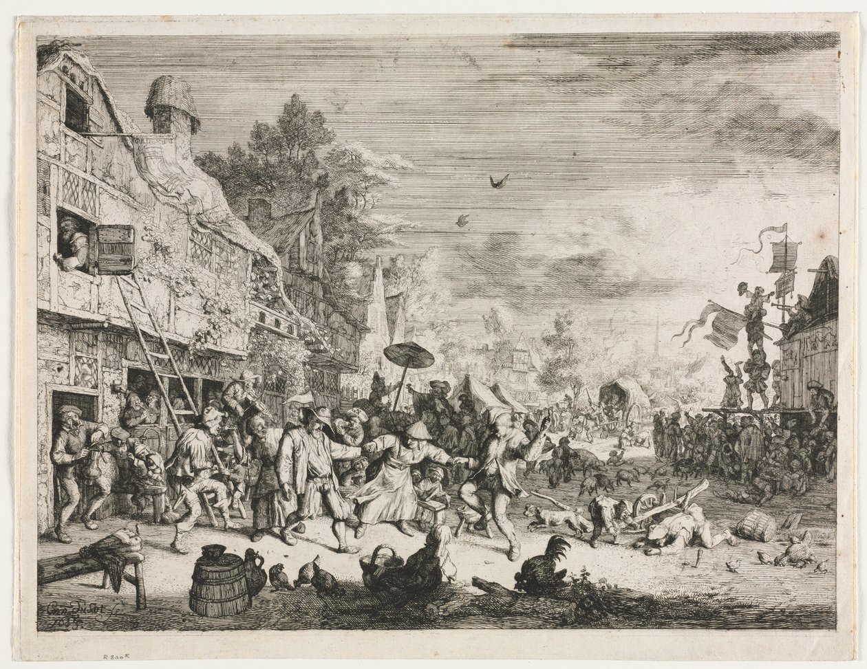 Feria del pueblo de Cornelis Dusart