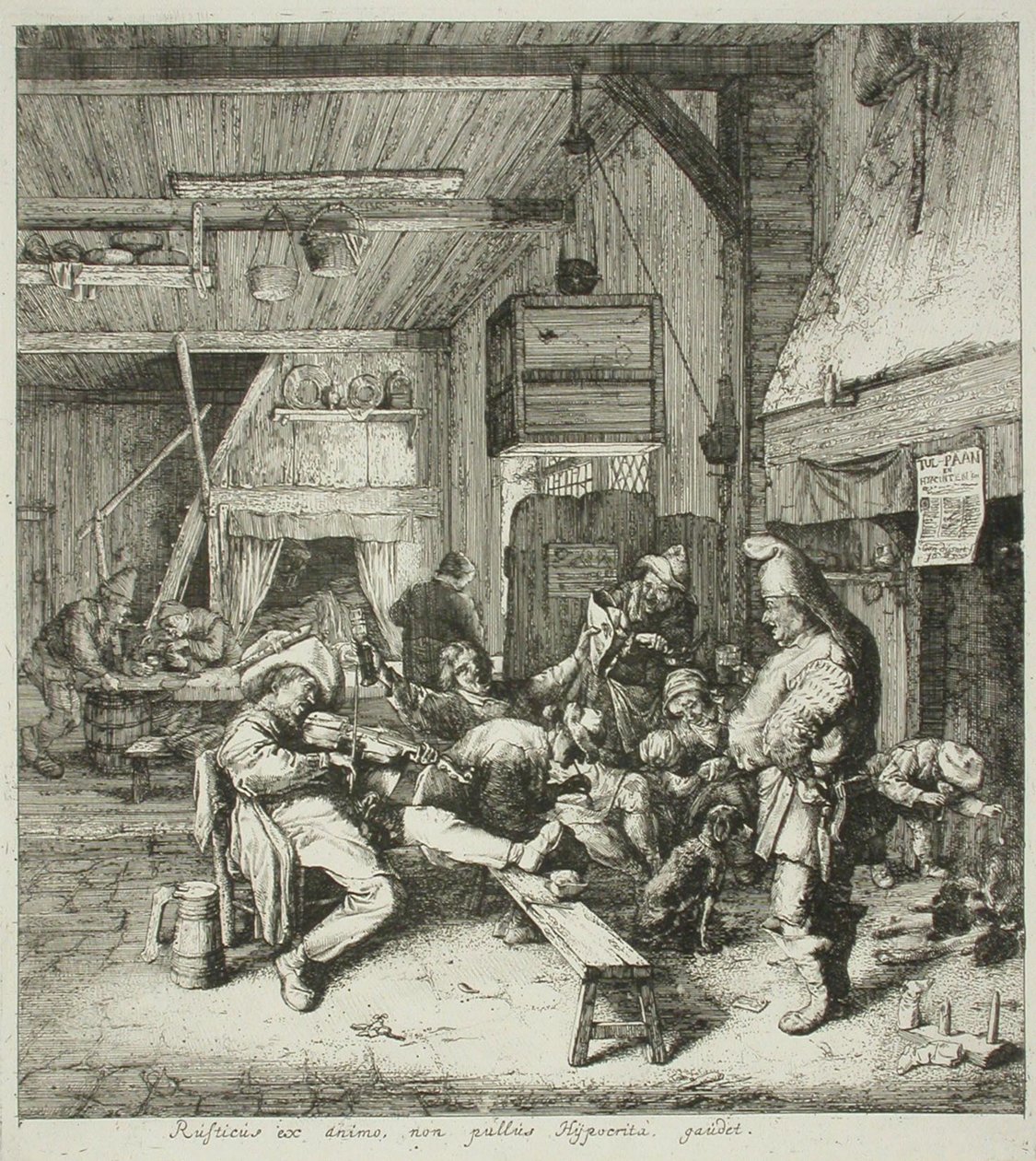 Violinista en una taberna de Cornelis Dusart