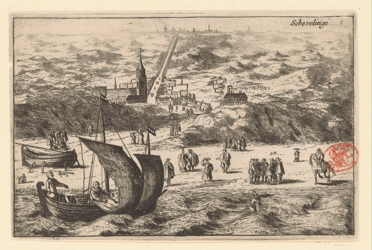 Vista de Scheveningen desde el mar
Schevelinge (título en el objeto) de Cornelis Elandts