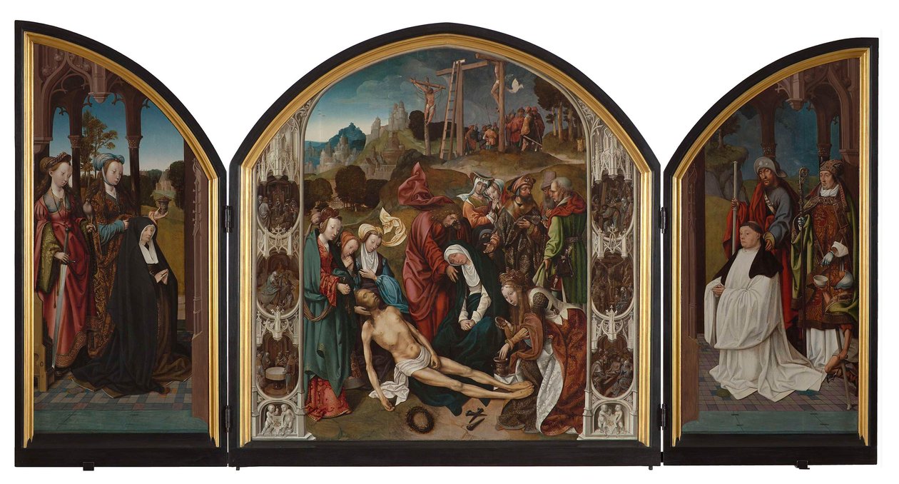 Tríptico con la Lamentación de Cristo de Cornelis Engebrechtsz.