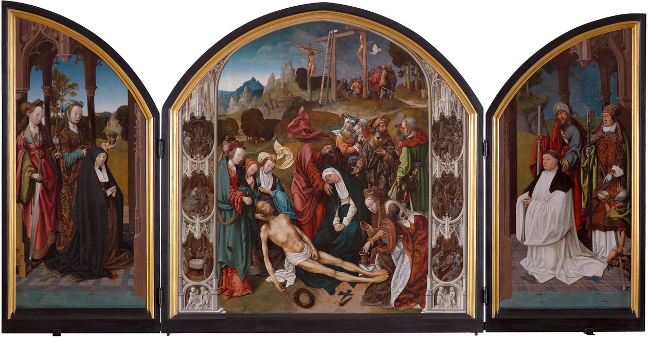 Tríptico con la Lamentación de Cristo de Cornelis Engebrechtsz.