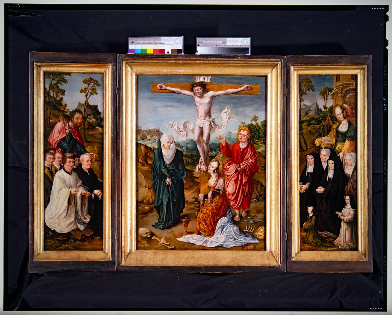 Tríptico de la Crucifixión (panel, central) de Cornelis Engelbrechtsen