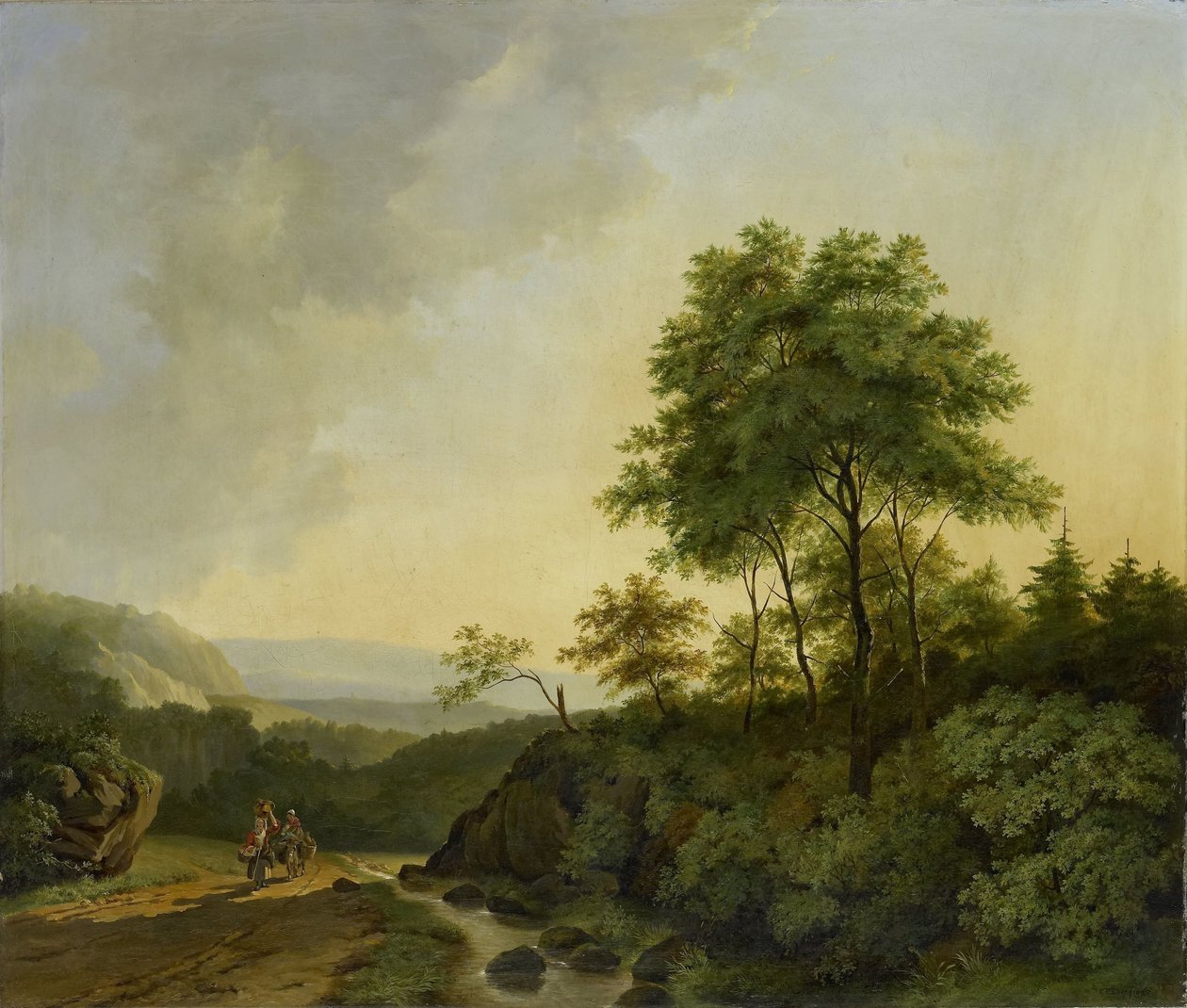 Vista en las montañas del Harz de Cornelis François Roos