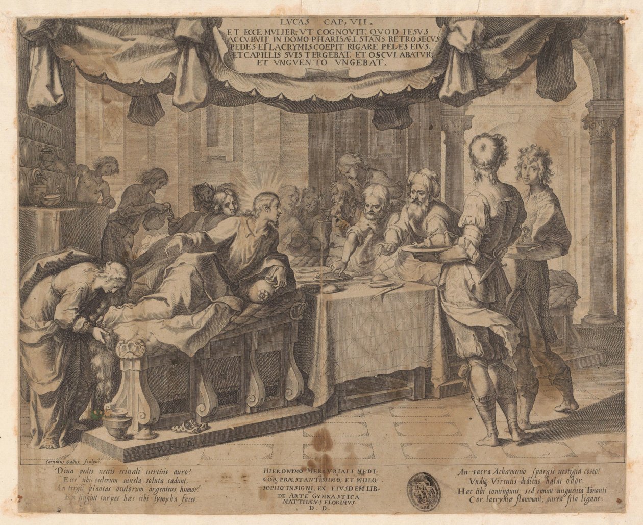 Cristo invitado con Simón el fariseo de Cornelis Galle (I)
