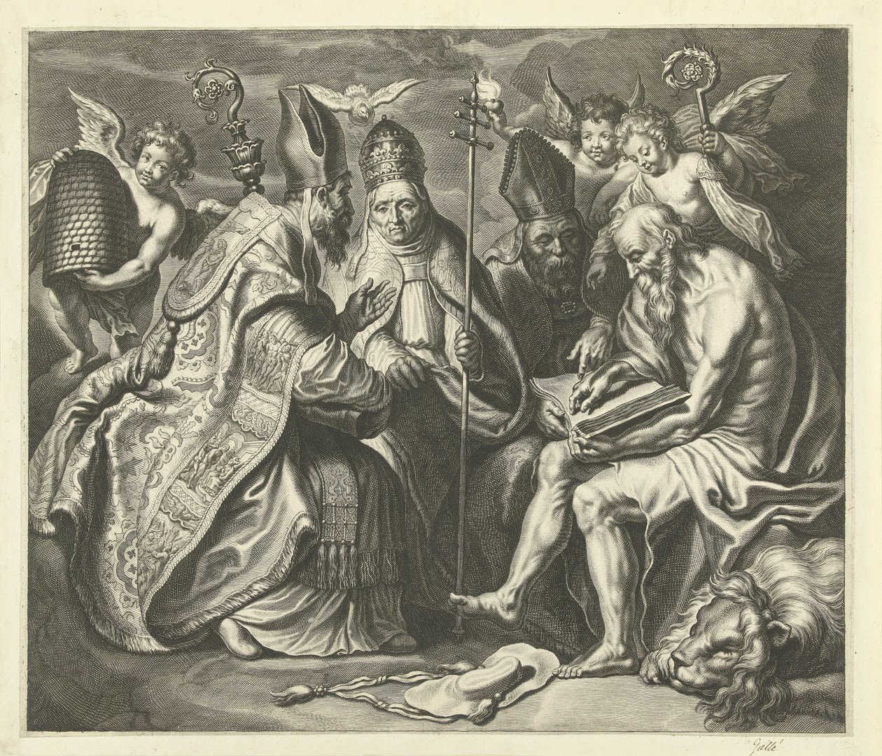 Los cuatro padres de la iglesia de Cornelis Galle (I)