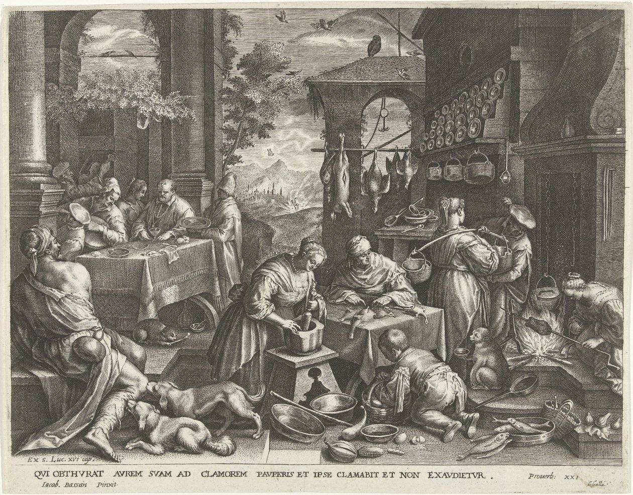Parábola del hombre rico y el pobre Lázaro de Cornelis Galle (I)