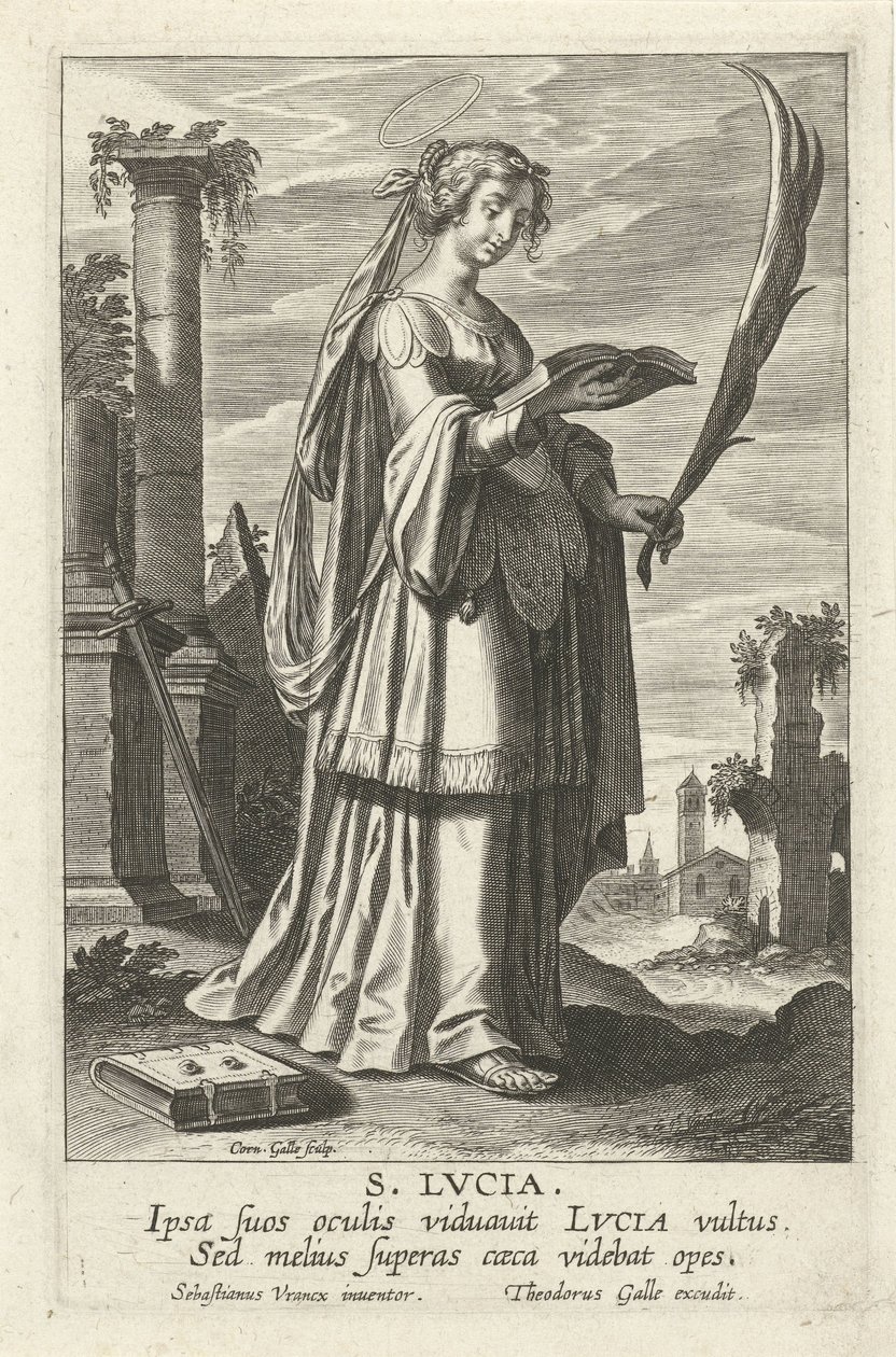 H. Lucía Las Vírgenes Ilustres (título de serie) de Cornelis Galle (I)