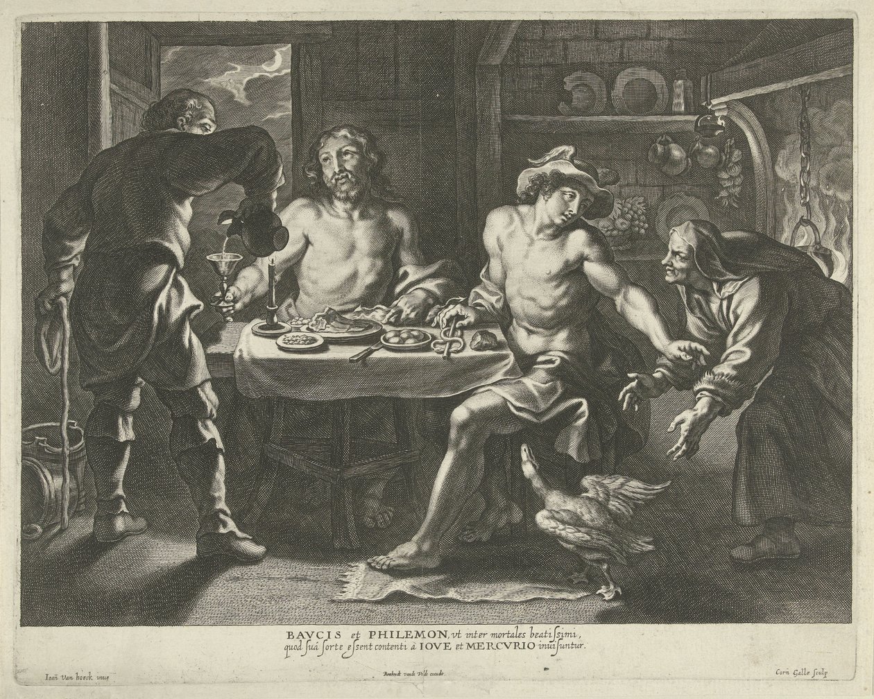 Júpiter y Mercurio en la Casa de Filemón y Baucis de Cornelis Galle (I)