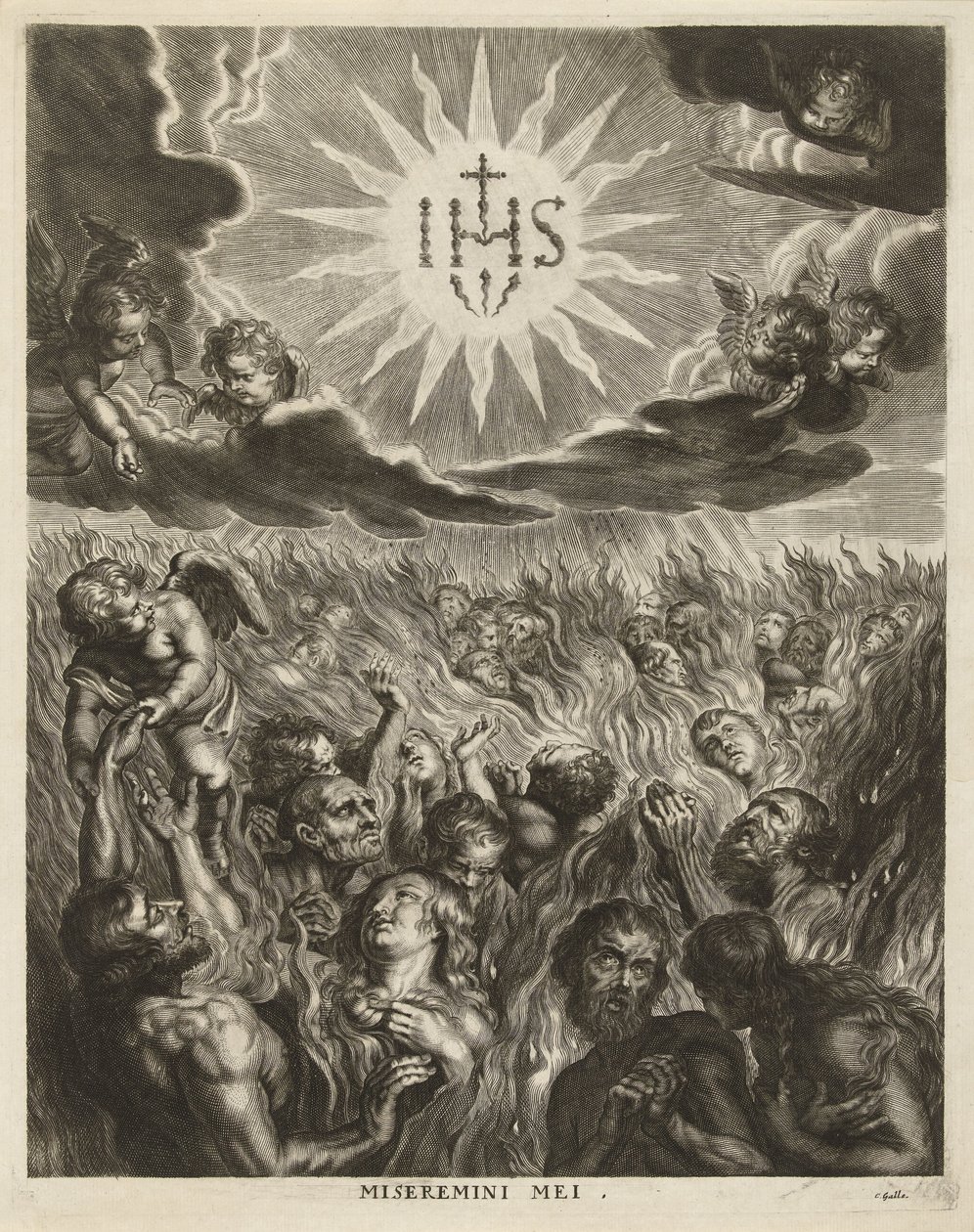 gente en el purgatorio de Cornelis Galle (I)