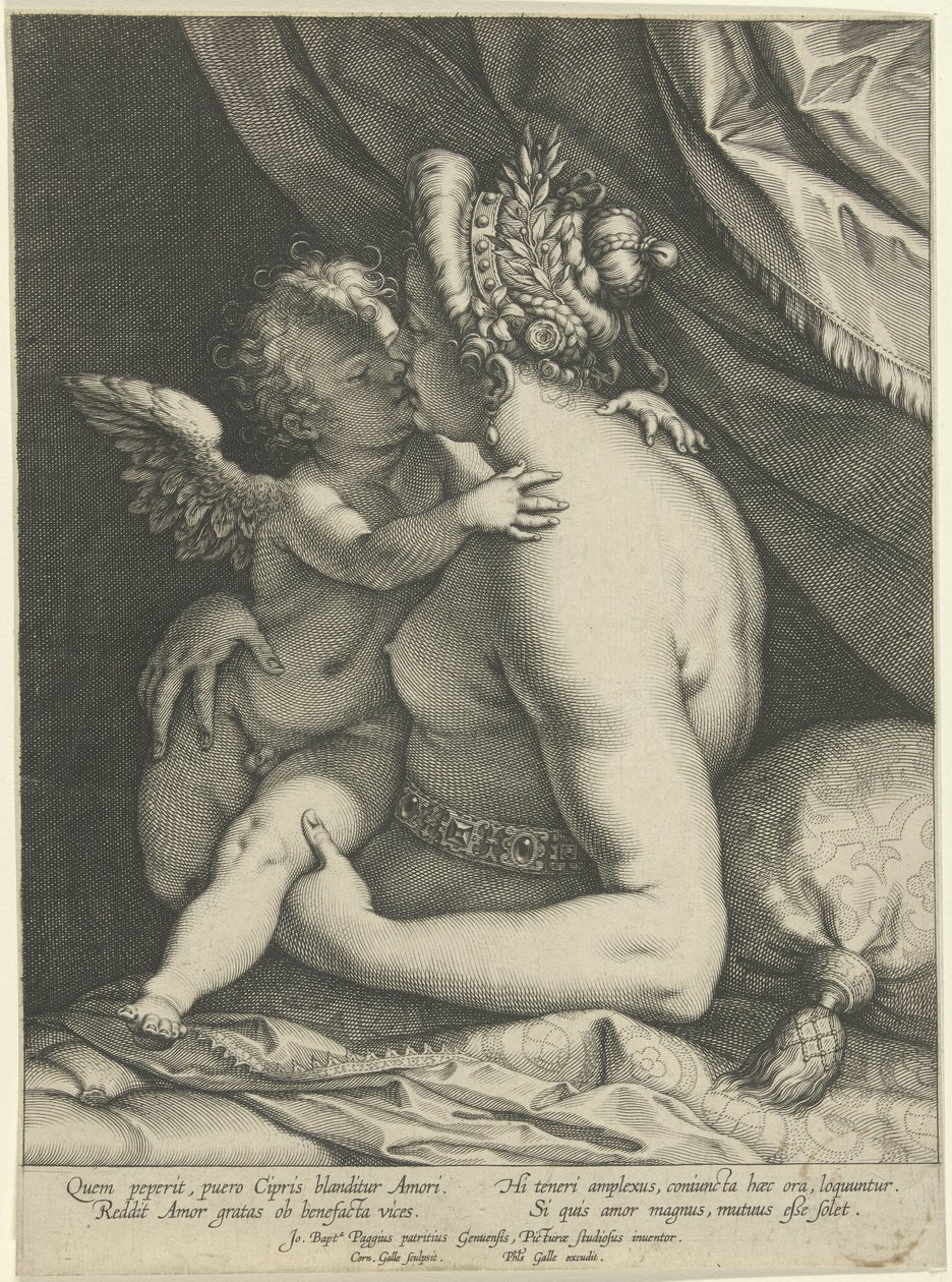 Venus kust Amor de Cornelis Galle (I)