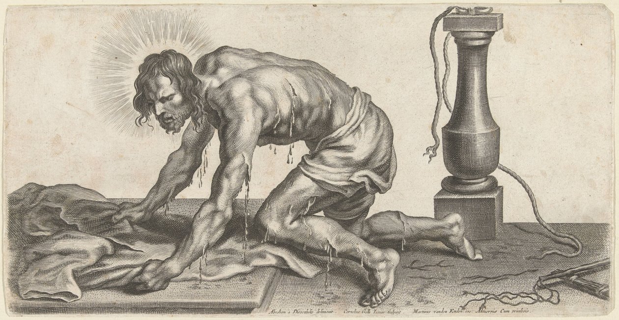 Cristo después de la flagelación de Cornelis Galle (II)